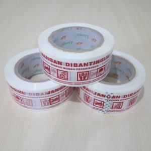 LAKBAN FRAGILE JANGAN DIBANTING PUTIH TEBAL