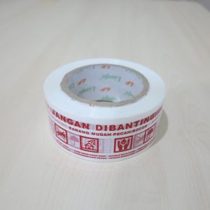 LAKBAN FRAGILE JANGAN DIBANTING PUTIH TEBAL