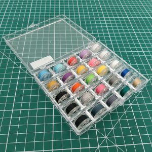 SET SPOOL / BOBBIN TRANSPARAN + BENANG (MESIN JAHIT PORTABLE)