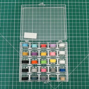 SET SPOOL / BOBBIN TRANSPARAN + BENANG (MESIN JAHIT PORTABLE)