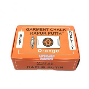 GARMENT CHALK KAPUR PUTIH KOTAK ORANGE ISI 50 PCS