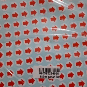 STIKER PANAH MERAH 1 CM LABEL PETUNJUK TANDA ARAH (1 PAK )