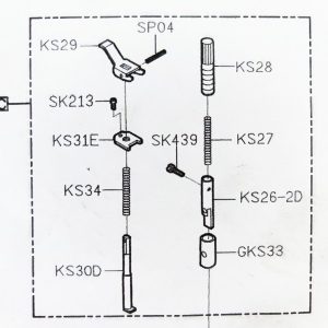 KS27 ASLI SIRUBA PER TIANG SEPATU MESIN OBRAS