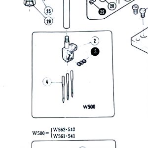 NEEDLE CLAMP / KEPALA JARUM MESIN JAHIT KAM KAMKUT OVERDECK W500