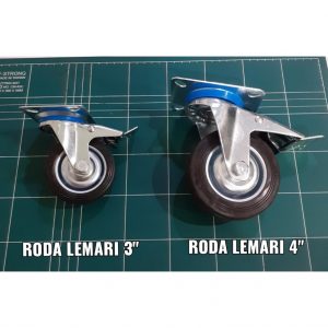 RODA ETALASE / RODA RAK TROLLEY / RODA KARET REM HIDUP