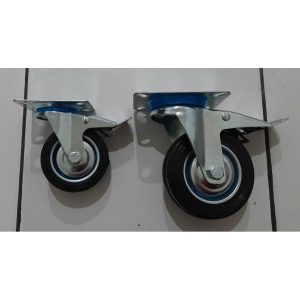 RODA ETALASE / RODA RAK TROLLEY / RODA KARET REM HIDUP
