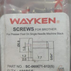 BAUT SEPATU PENDEK SC-060671-012 WAYKEN MESIN JAHIT INDUSTRI JARUM 1