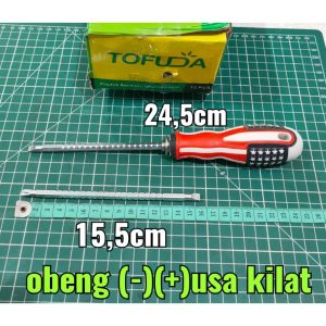 OBENG BOLAK BALIK AMERIKA 6" / OBENG 2 WAY USA GAGANG KARET - KILAT