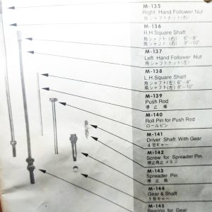 M-135 (kanan) Mur Atas As Mesin Potong Bahan Kain KM (Wayken)