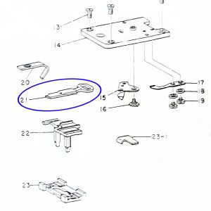 B1237-373-000 Yoke Slide FS / Anak Kunci Mesin Pasang Kancing Juki 373